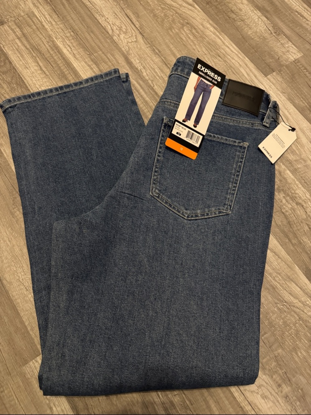 Express womens Dark Blue Straight Jeans